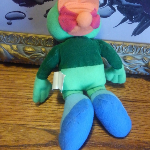 Vintage 🐸 Kellogg's DIG 'EM Frog 1998 Plush 90s 🔥Cereal Box Toy Stuffed Animal - Picture 5 of 6